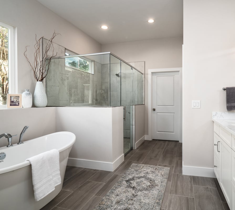 Greystone Lot 2 White Bathroom with Soaker Tub