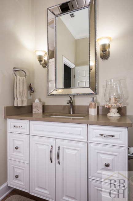 White Vanity in Gainesville Bathroom Remodel