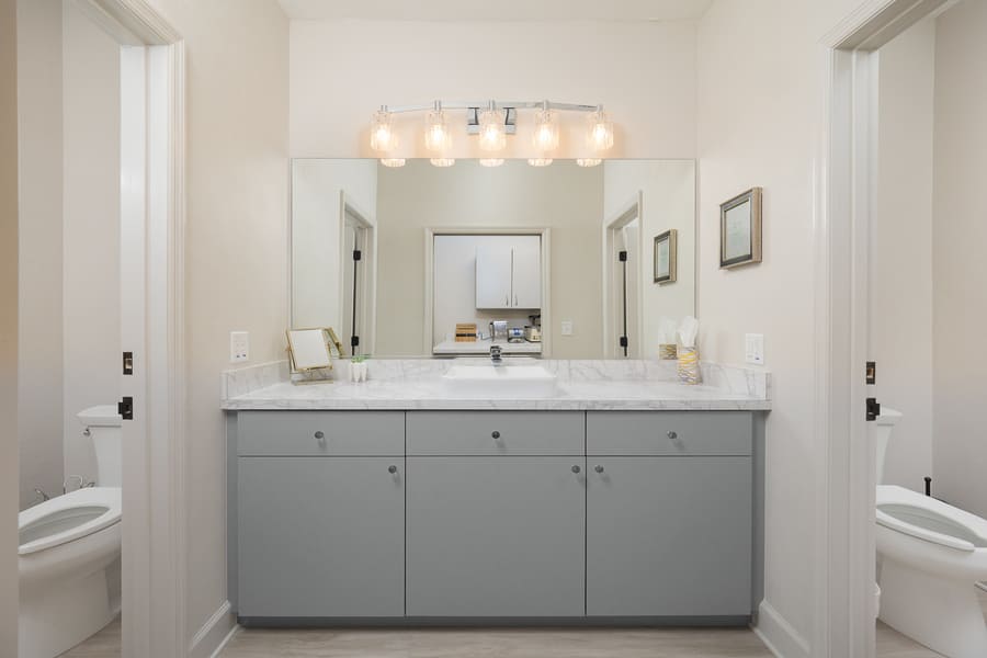 Dentist Office Commercial Renovation Bathroom Vanity in Florida by Robinson Renovation & Custom Homes