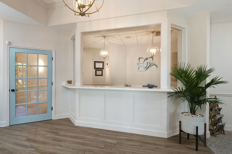 Dentist Office Commercial Renovation Reception Area in Florida by Robinson Renovation & Custom Homes
