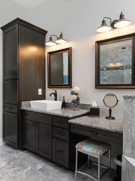 Robinson Renovation & Custom Homes Jonesville Remodel Master Bathroom Vanity Area