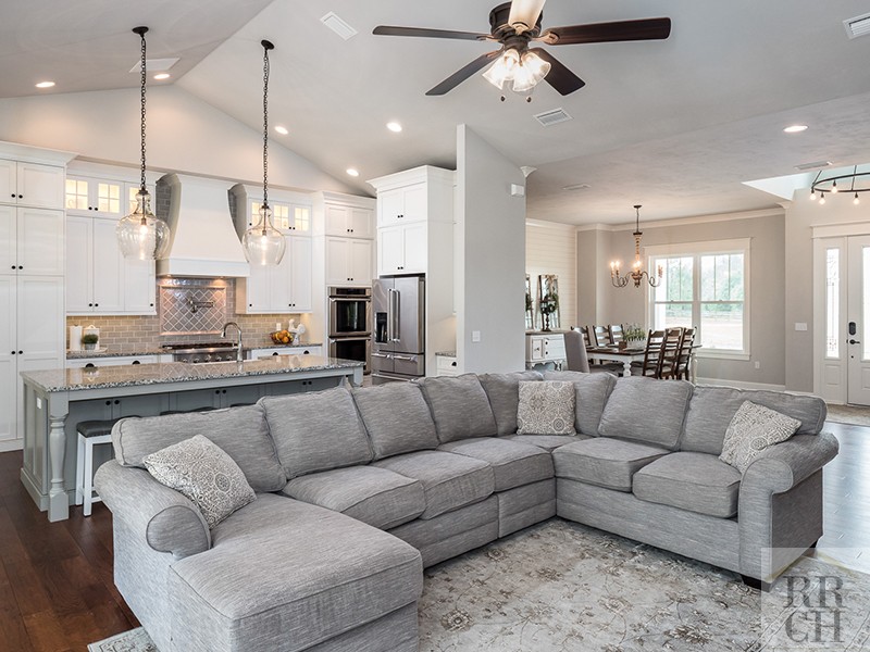 Sectional Seating in Large Living Room Custom Home Gainesville
