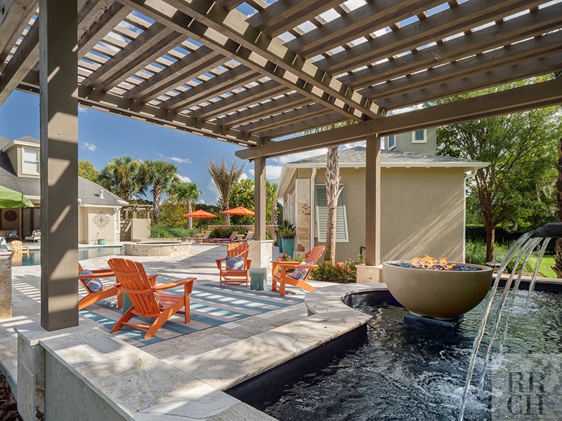 Covered Water Feature Luxury Outdoor Space